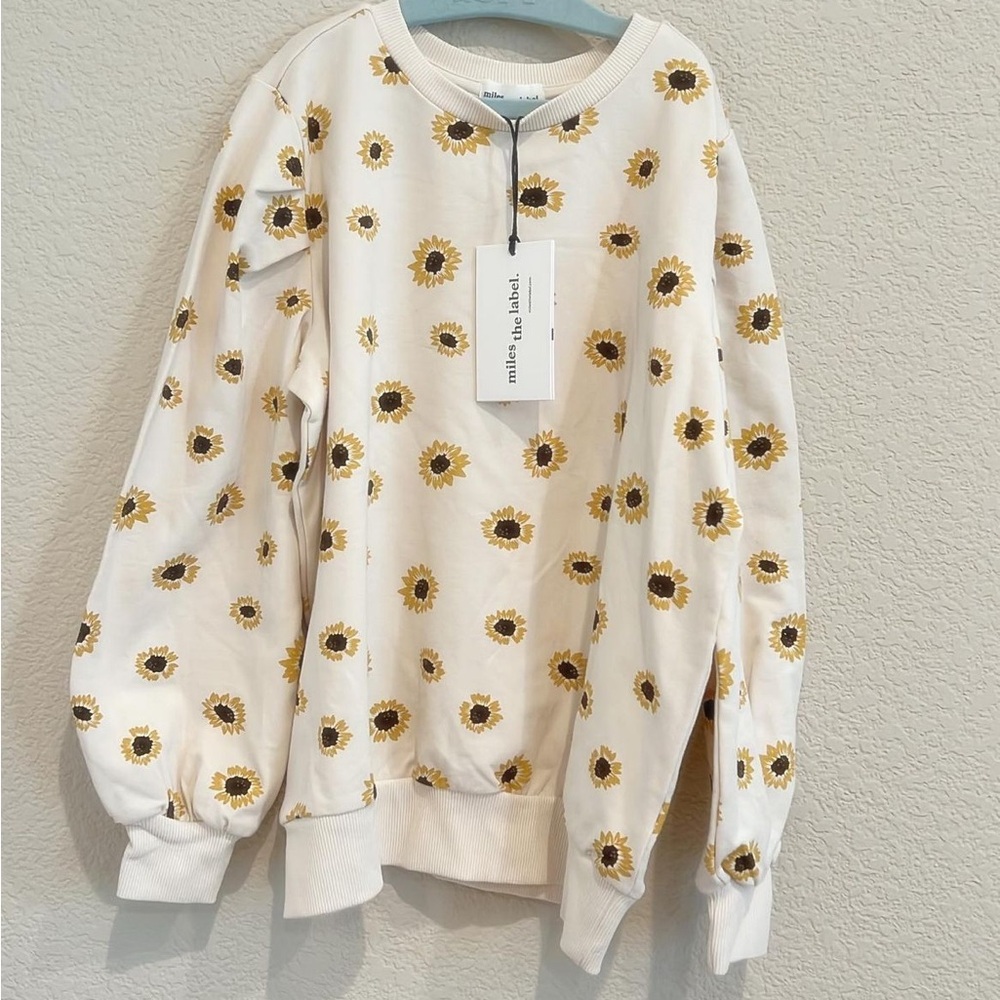 Miles the label NWT sunflower sweatshirt 8 years